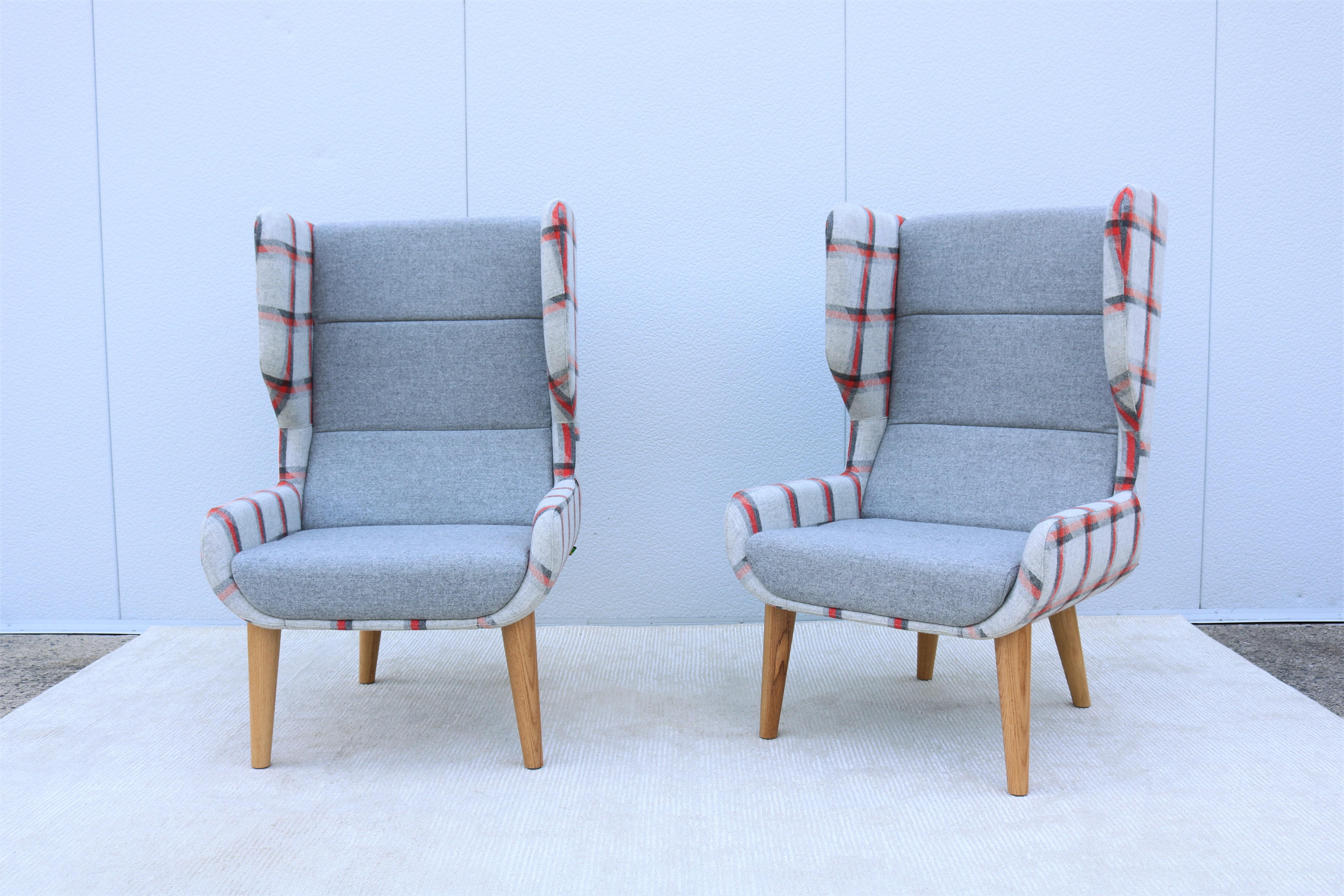 Contemporary Naughtone für Herman Miller Hush Lounge Sessel mit hoher Rückenlehne, Paar (Moderne der Mitte des Jahrhunderts) im Angebot