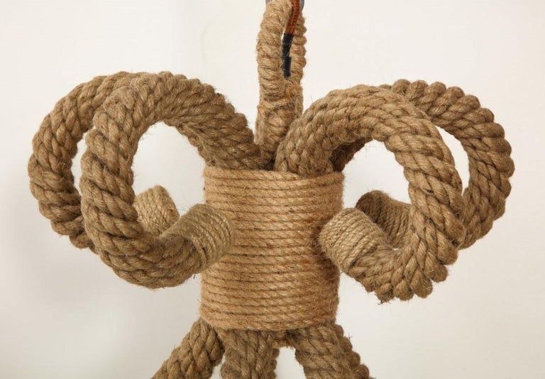 Contemporary Nautical Jute Rope Pendant Light Fixture at 1stDibs