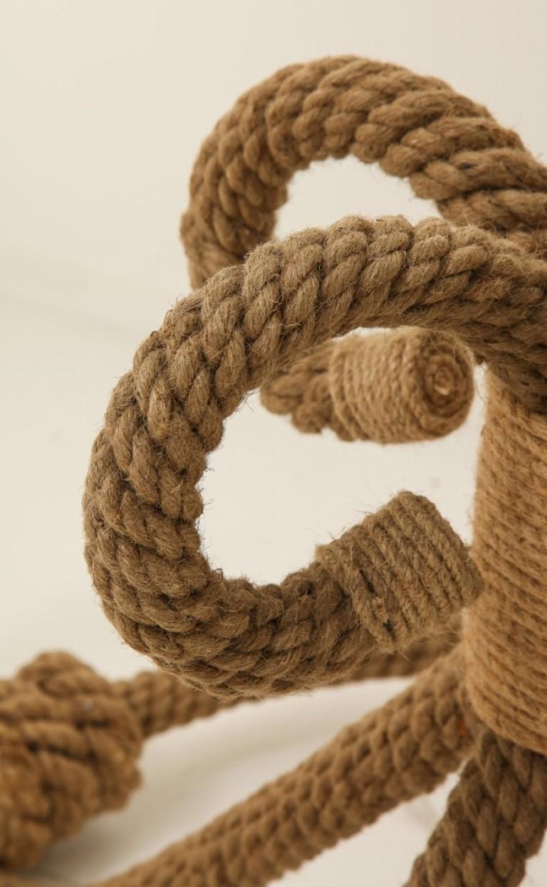 Contemporary Nautical Jute Rope Pendant Light Fixture at 1stDibs