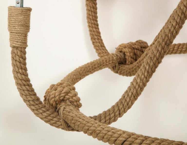 Contemporary Nautical Jute Rope Pendant Light Fixture at 1stDibs