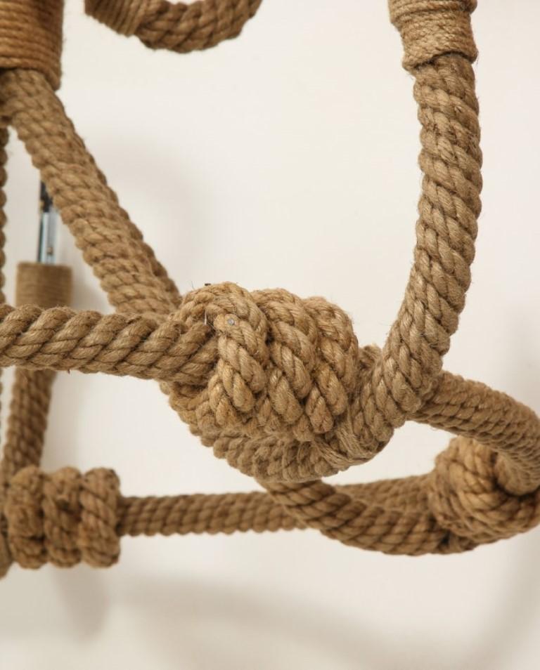 Contemporary Nautical Jute Rope Pendant Light Fixture at 1stDibs