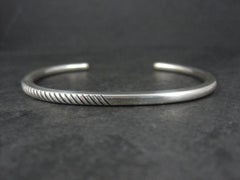 Contemporary Navajo Sterling Cuff Bracelet 6.75 Inches Boyd Tsosie
