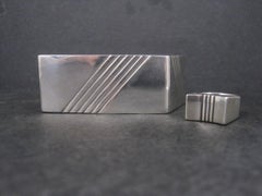 Contemporary Navajo Sterling Cuff Bracelet Ring Set Yellow Horse