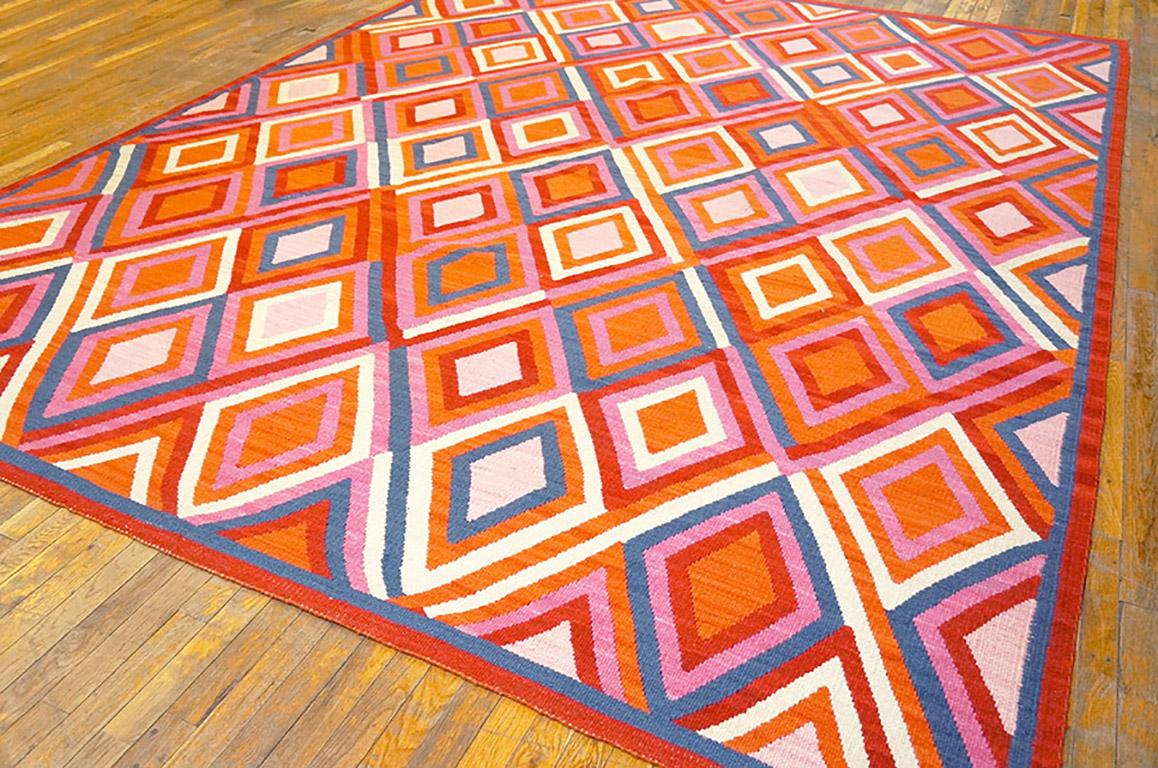 Indian Contemporary Navajo Style Carpet ( 9' x 12' - 375 x 365 ) For Sale