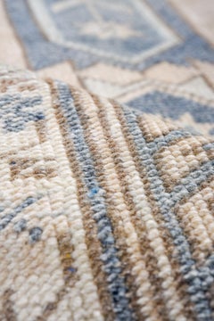 Contemporary Navy and Taupe Vintage Runner