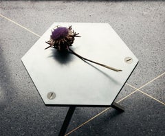 Contemporary Neb Hexagonal Side Table with Metal Top and Legs by Per Soderberg