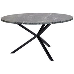 Contemporary Neb Round Dining Table, Stone Top and Metal Legs by Per Soderberg