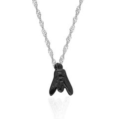 Contemporary Necklace in White & Black Gold - ECH jewelry