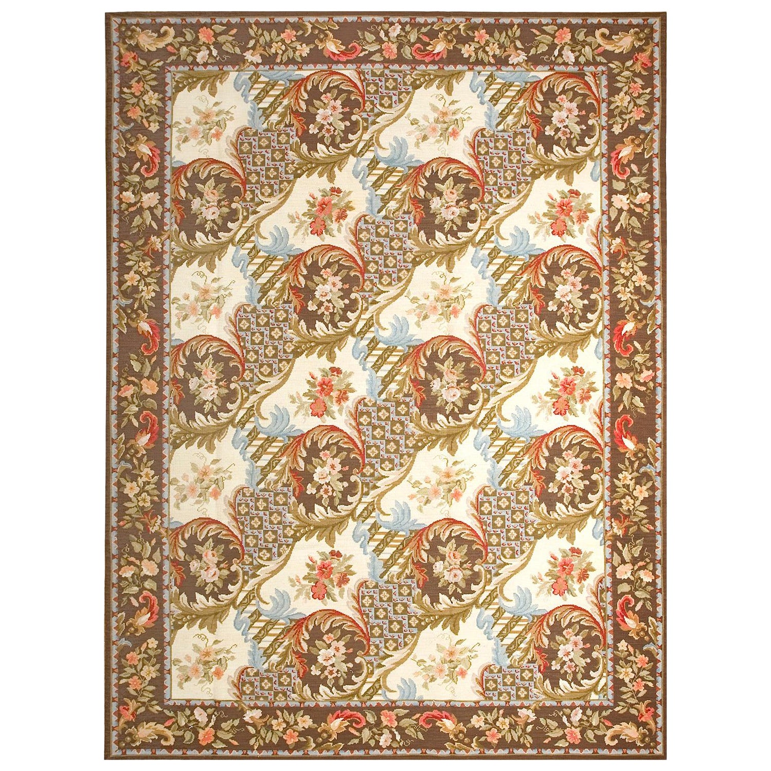 Contemporary Needlepoint-Flachgewebe-Teppich (9' x 12' - 274 x 365)