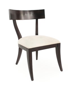 Neo-Classic Klismos Dining Chairs, Black Wood, USA, 20th Century