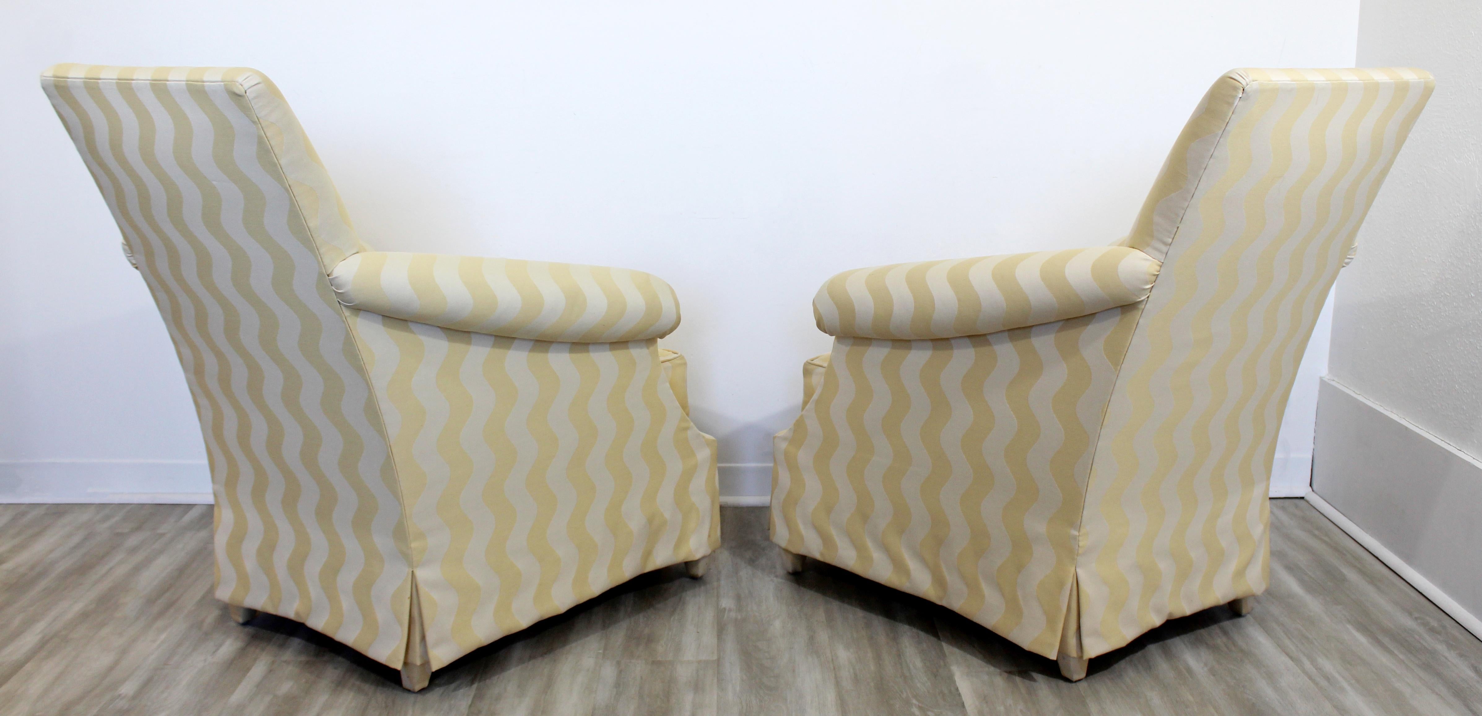 Contemporary Neoclassical Pair of Club Lounge Accent Armchairs by Donghia 2