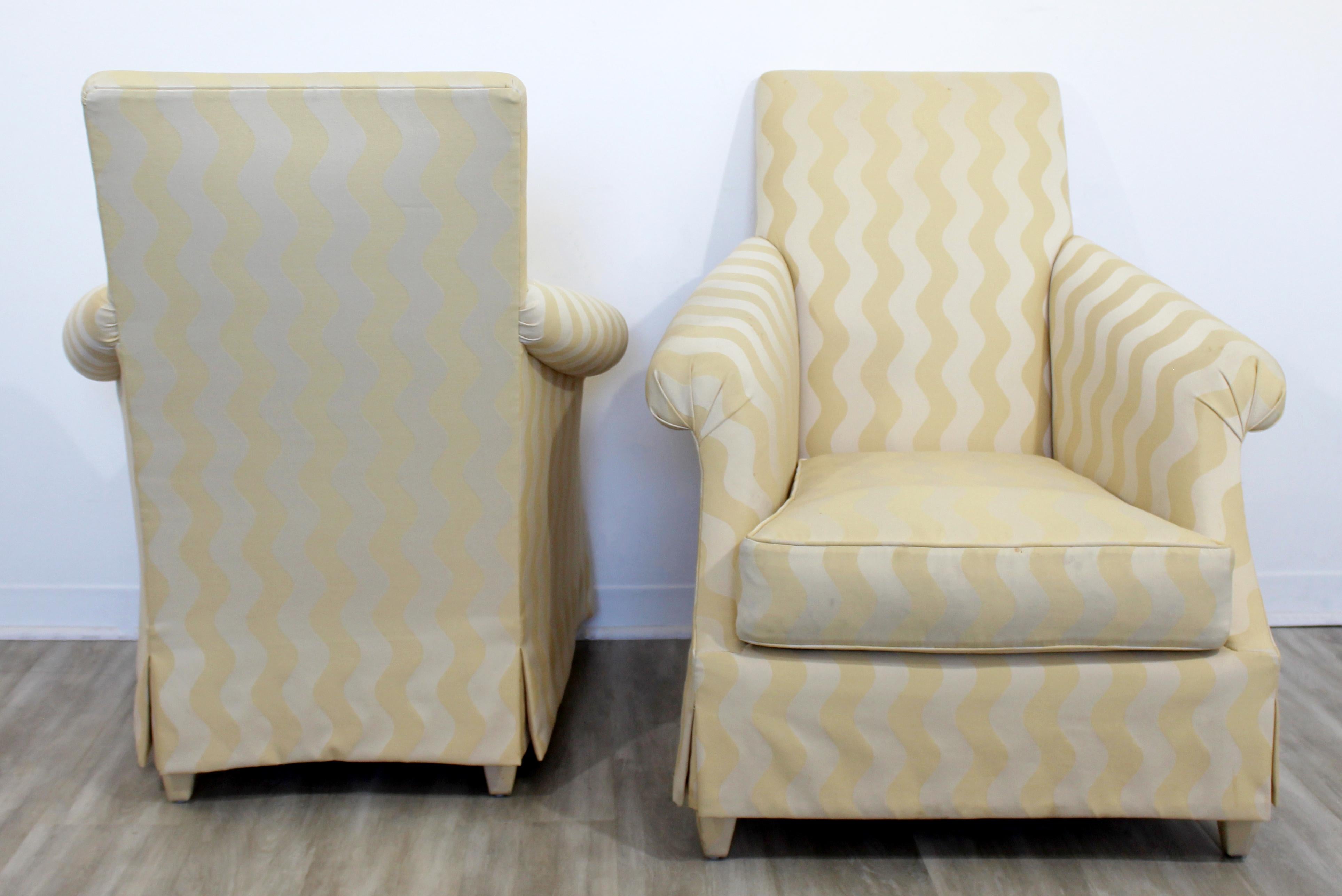 Contemporary Neoclassical Pair of Club Lounge Accent Armchairs by Donghia 3