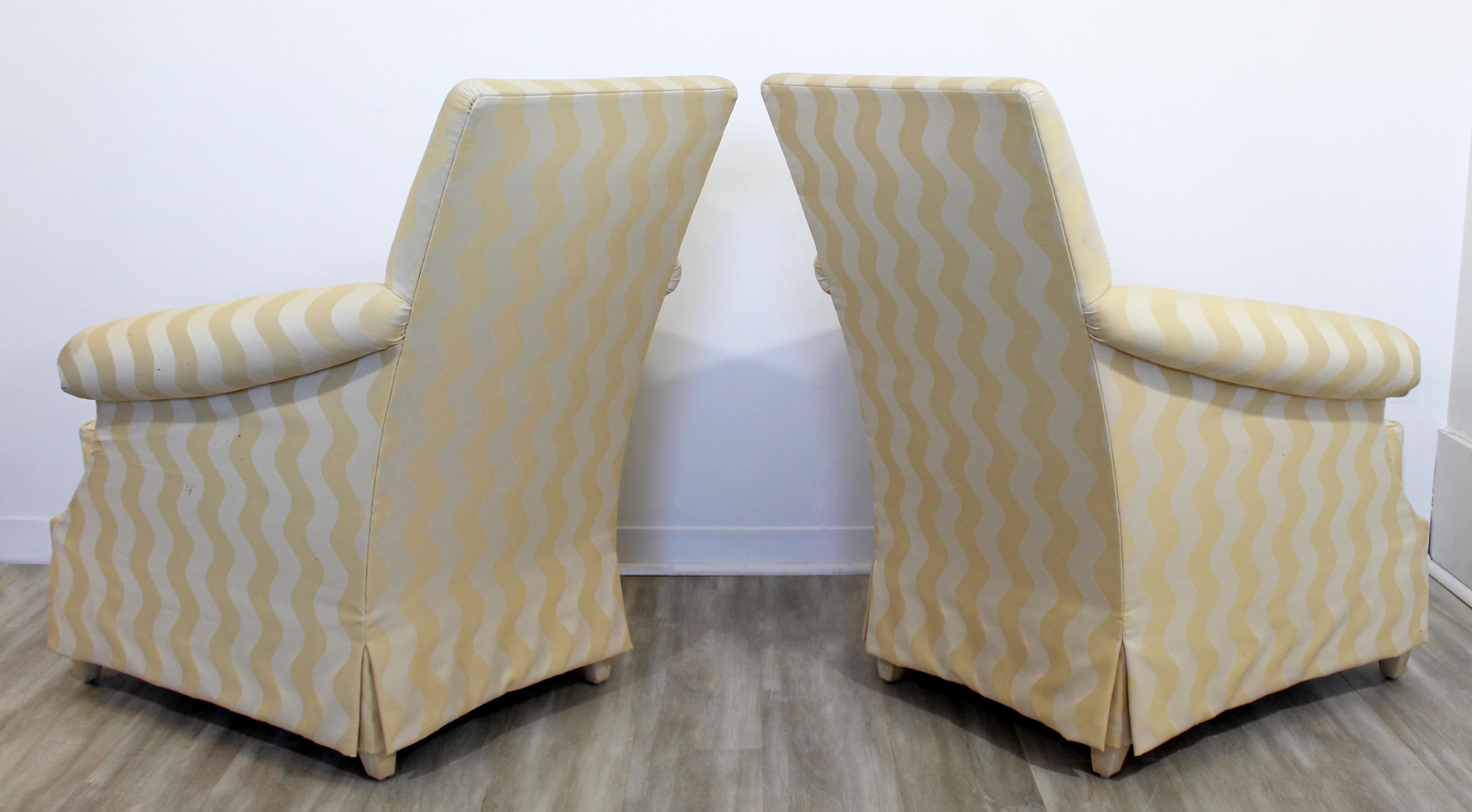 Contemporary Neoclassical Pair of Club Lounge Accent Armchairs by Donghia 4