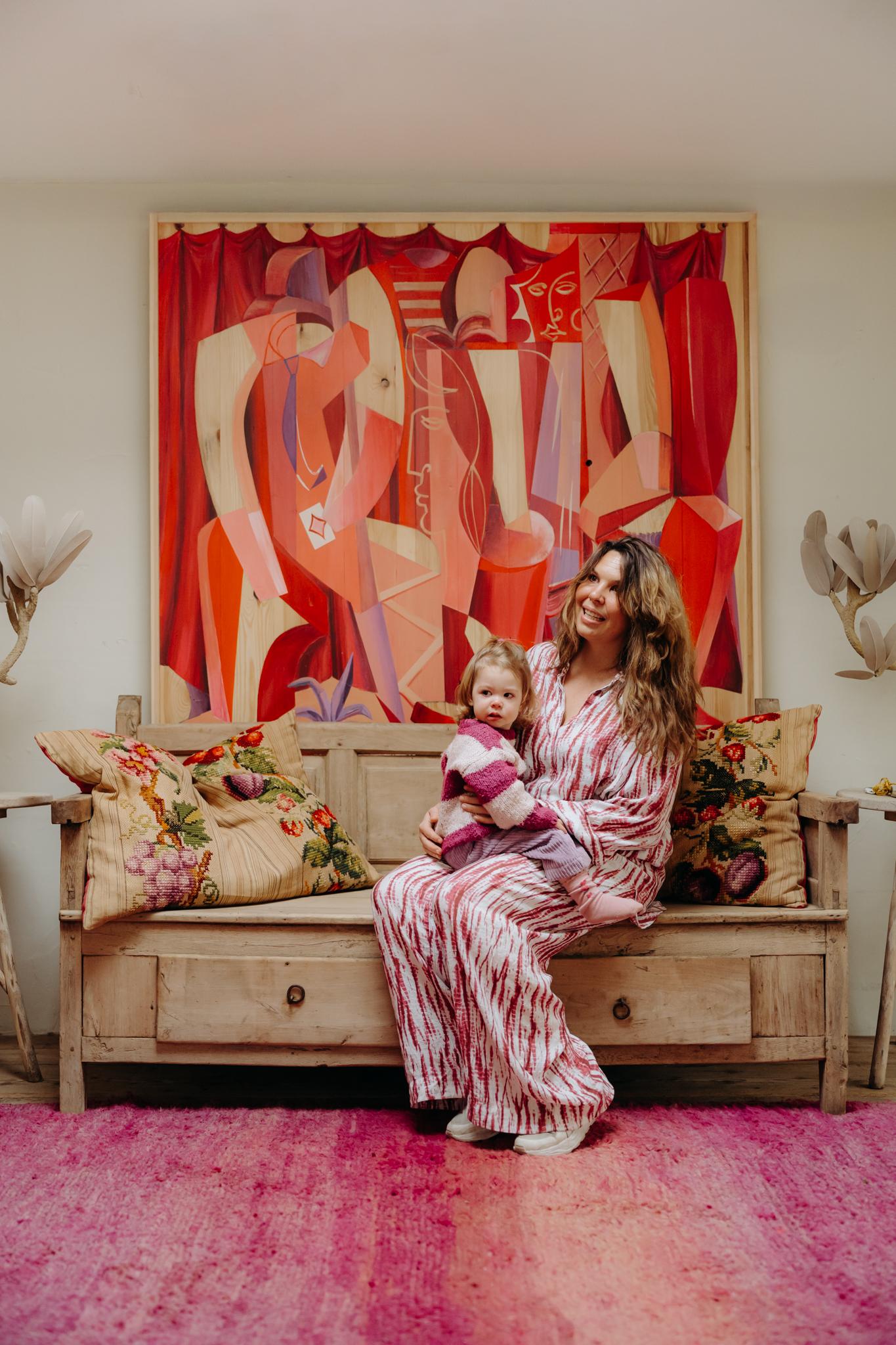 contemporary neocubist/neomodernist painting ... acryl on wood For Sale 6