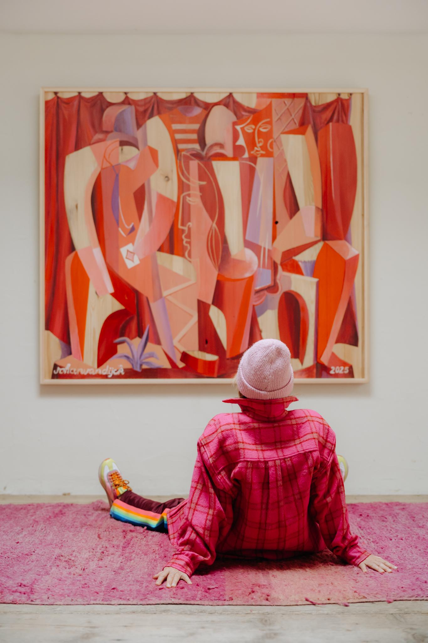 love the works of Belgian artist Jo van Dyck, if you want to color your world, this is your painting ...
I can offer professionaly packing of this work ... 