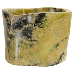 Contemporary Nephrite Jade Small Brush Pot by Robert Kuo, Limited Edition
