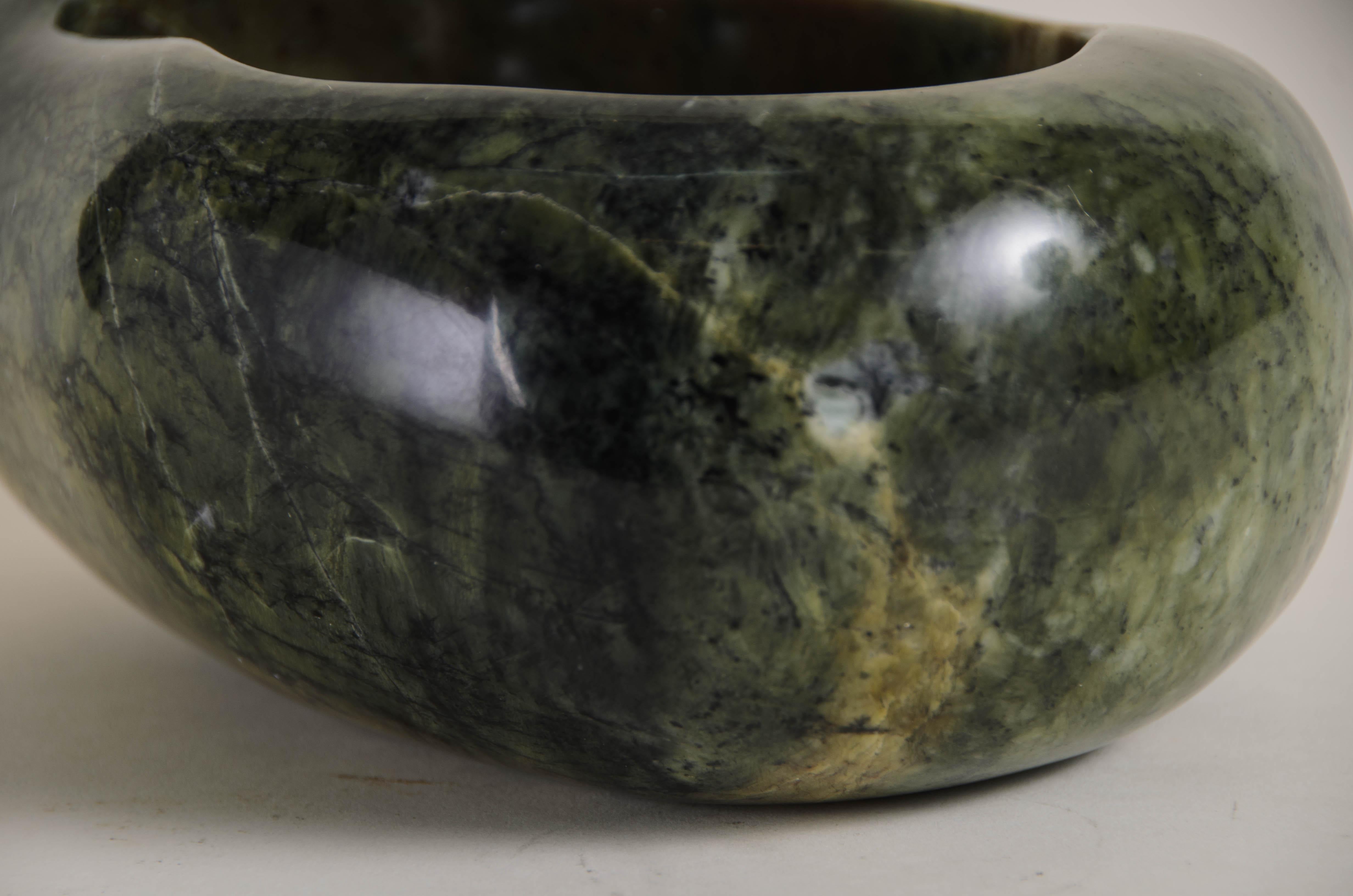 Contemporary Nephrite Jade Small Pebble Pot by Robert Kuo, Limited Edition For Sale 1