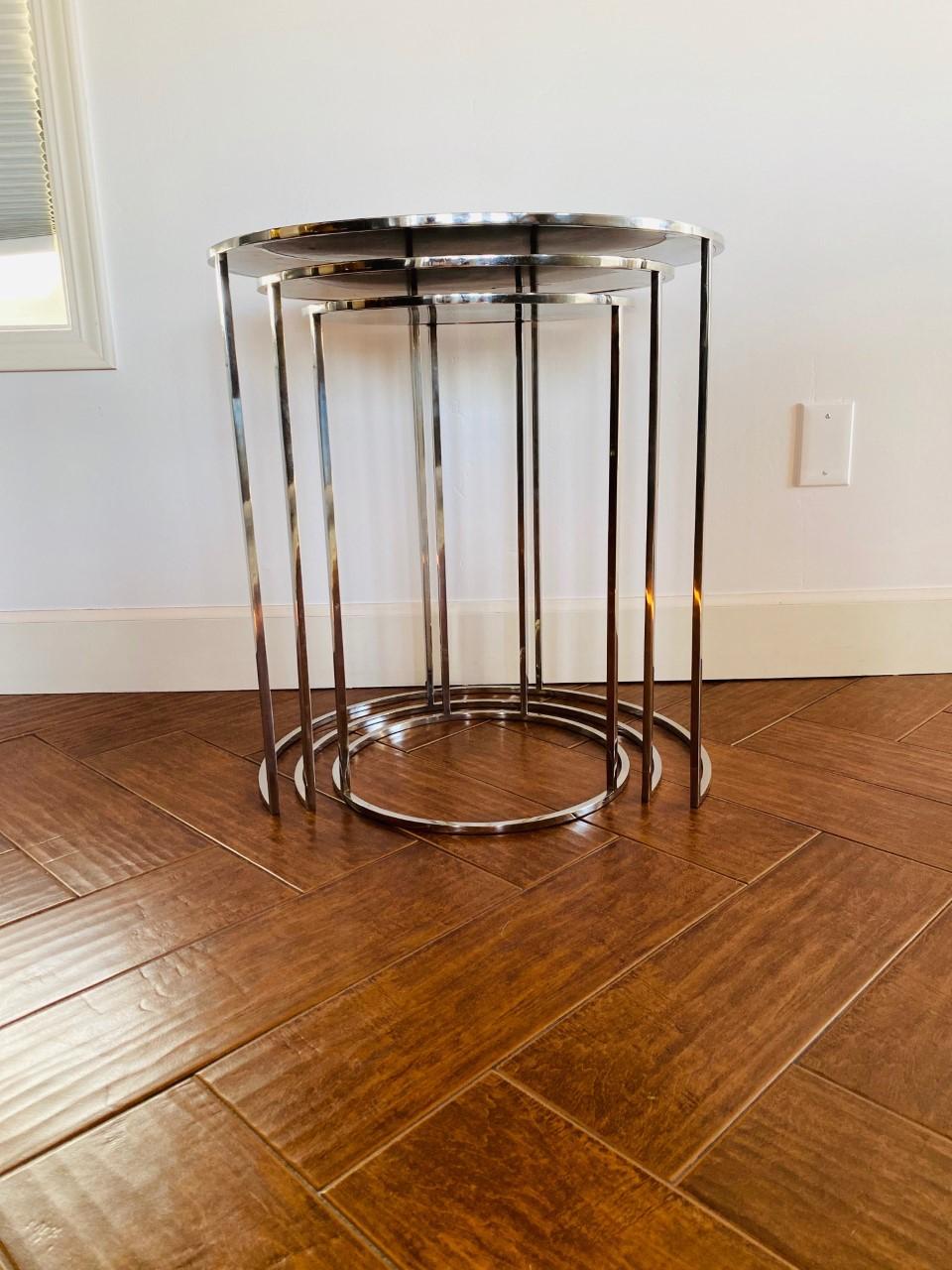 American Contemporary Nesting Side Tables For Sale