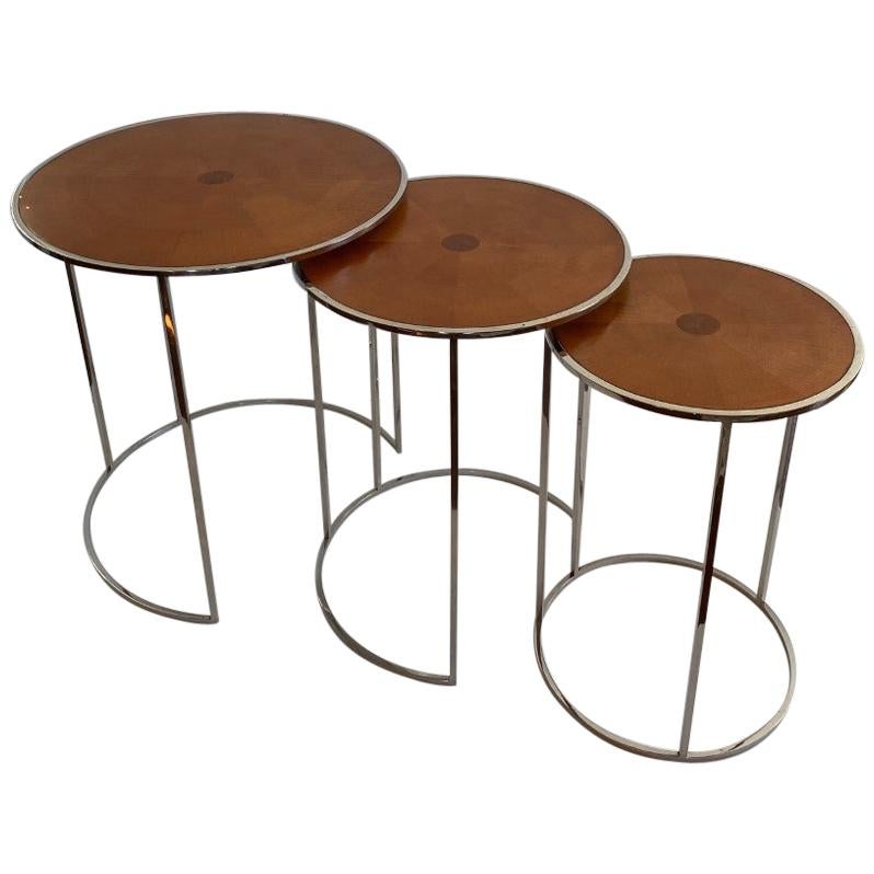 Contemporary Nesting Side Tables For Sale