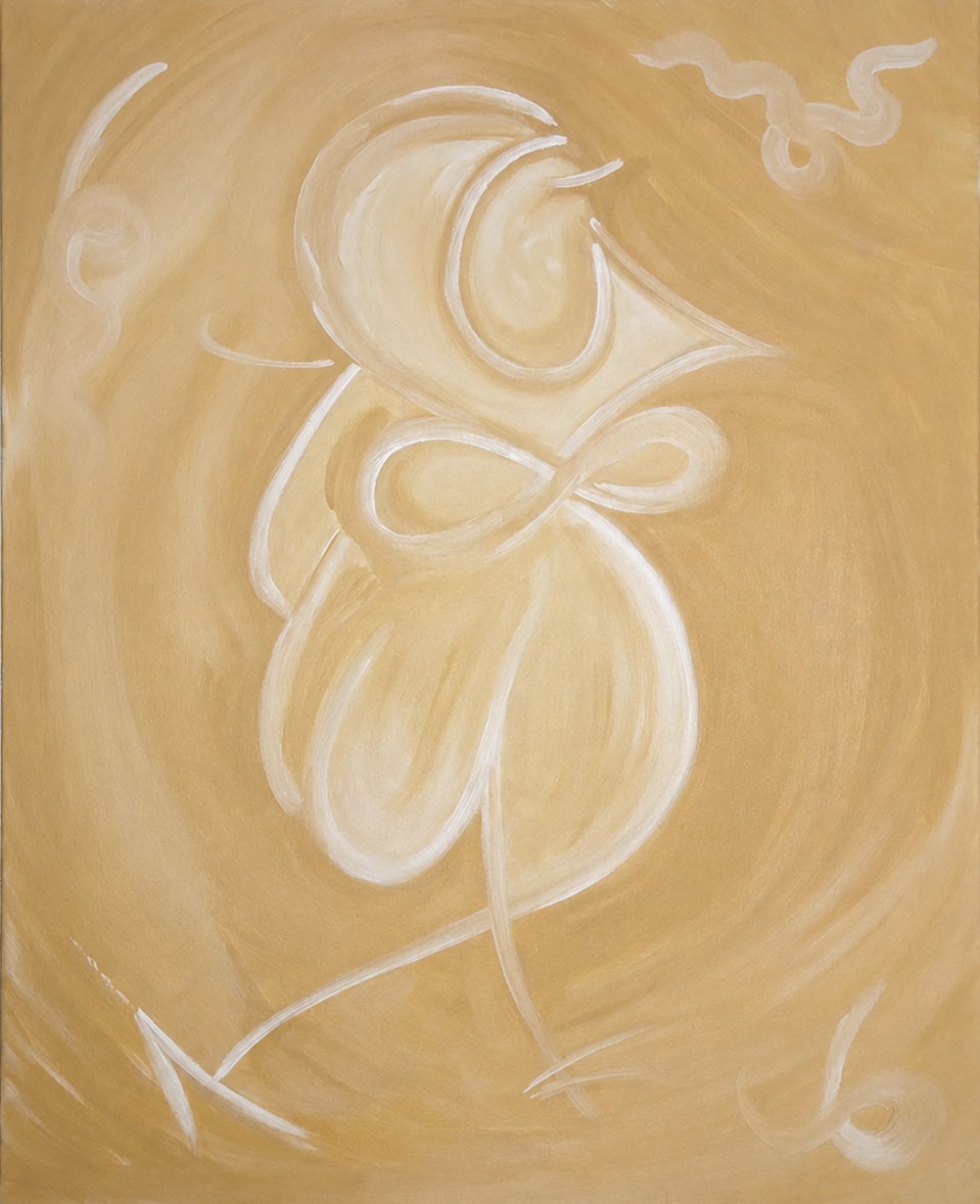 Pittura figurativa astratta contemporanea dai toni neutri di Sergio Prieto