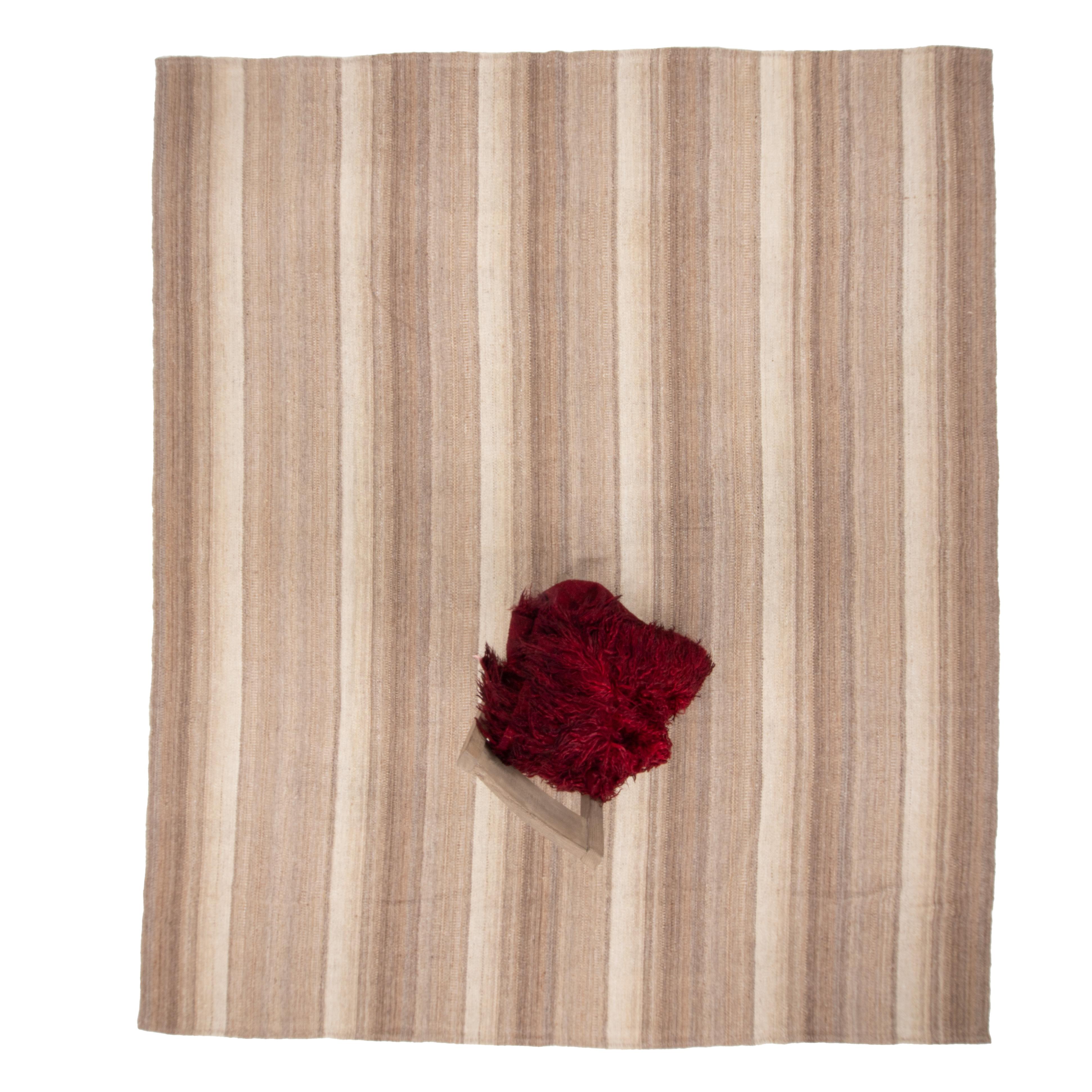 Kilim neutro contemporáneo de Anatolia Turco en venta