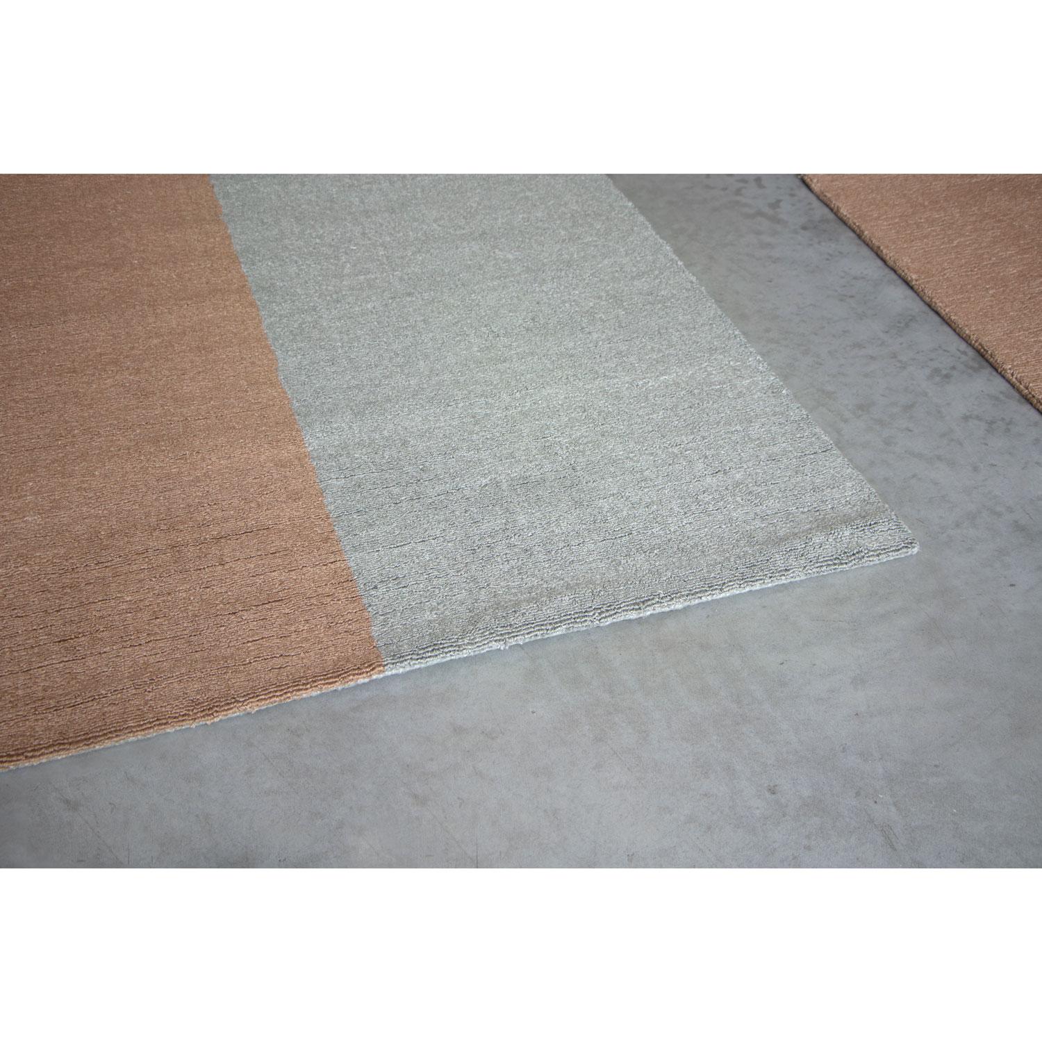 Modern 21st Cent Neutral Tones Natural Linen Rug by Deanna Comellini 150x250cm For Sale