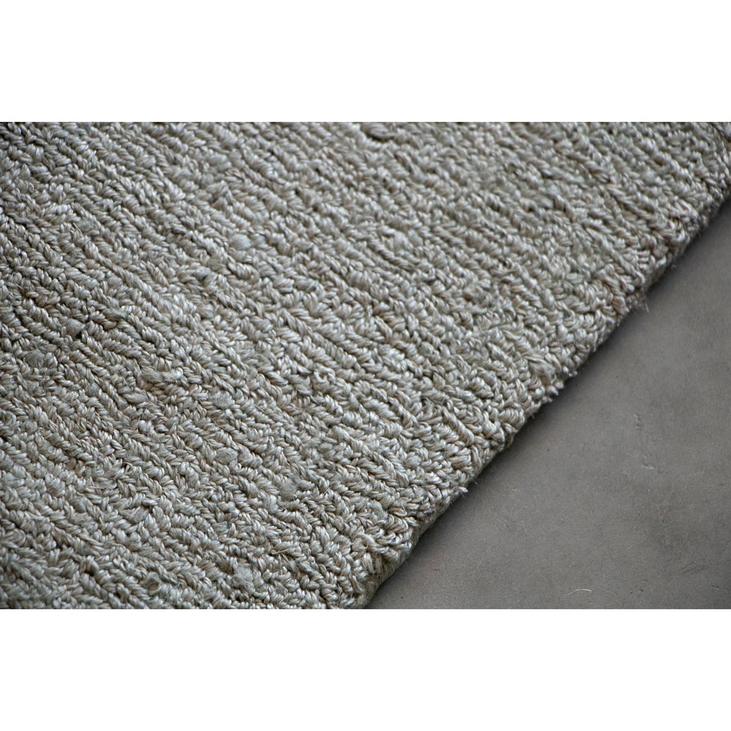 Hand-Woven 21st Cent Neutral Tones Natural Linen Rug by Deanna Comellini 150x250cm For Sale