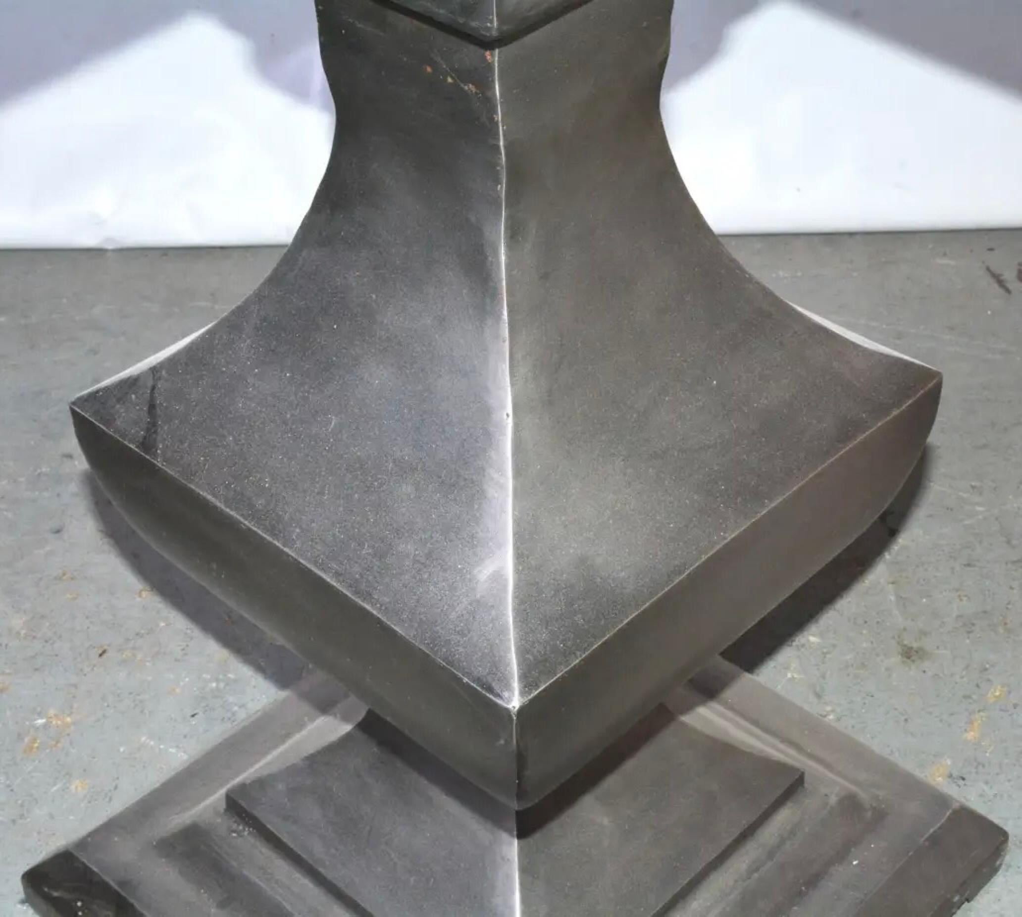 Contemporary Vernickeltes Eisen Pedestal Esstisch Basis im Angebot 1
