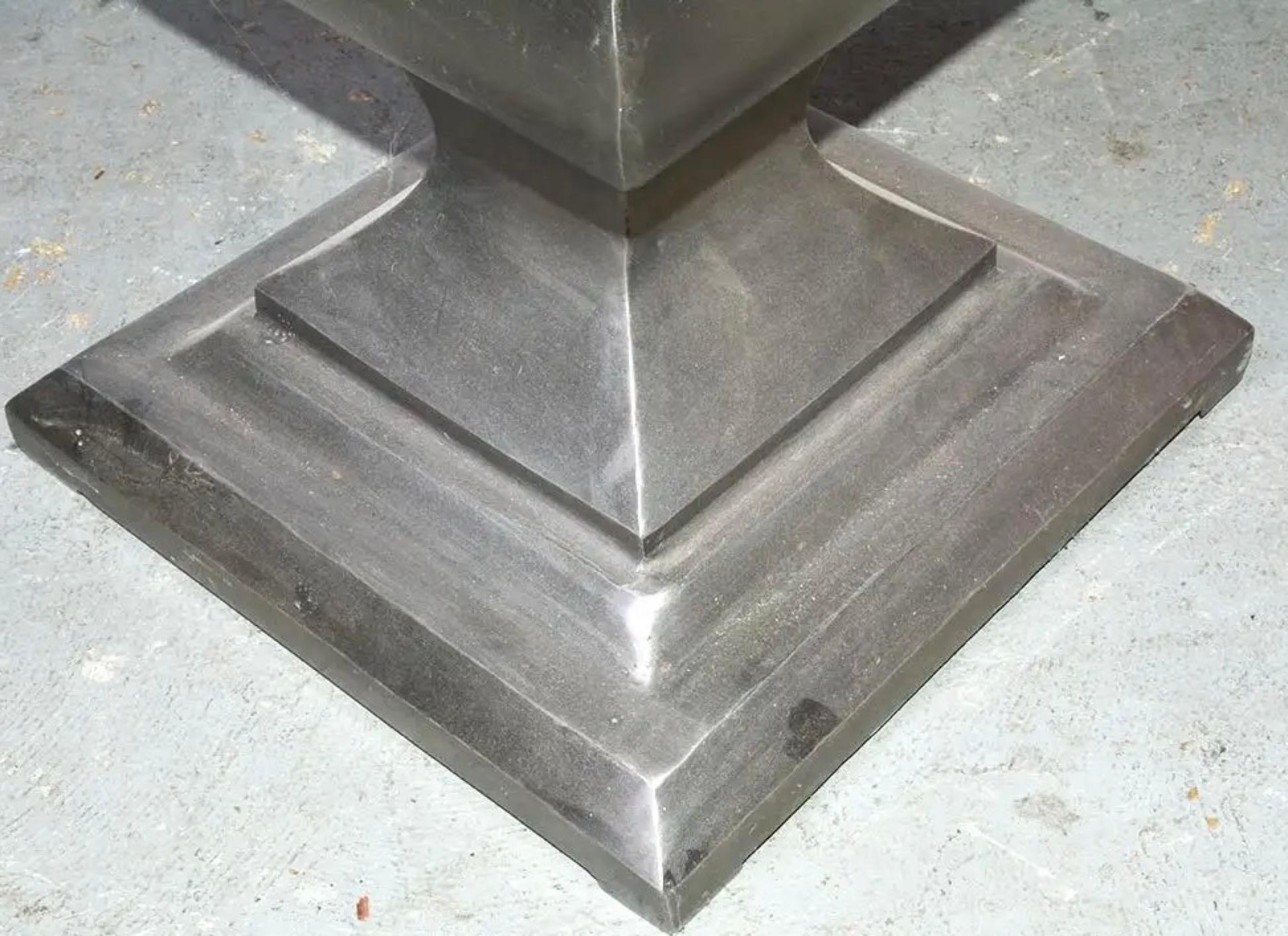 Contemporary Vernickeltes Eisen Pedestal Esstisch Basis im Angebot 2