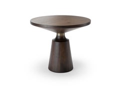 Tavolo Occasionale Nicole contemporaneo in noce ebanizzato e ottone bronzato