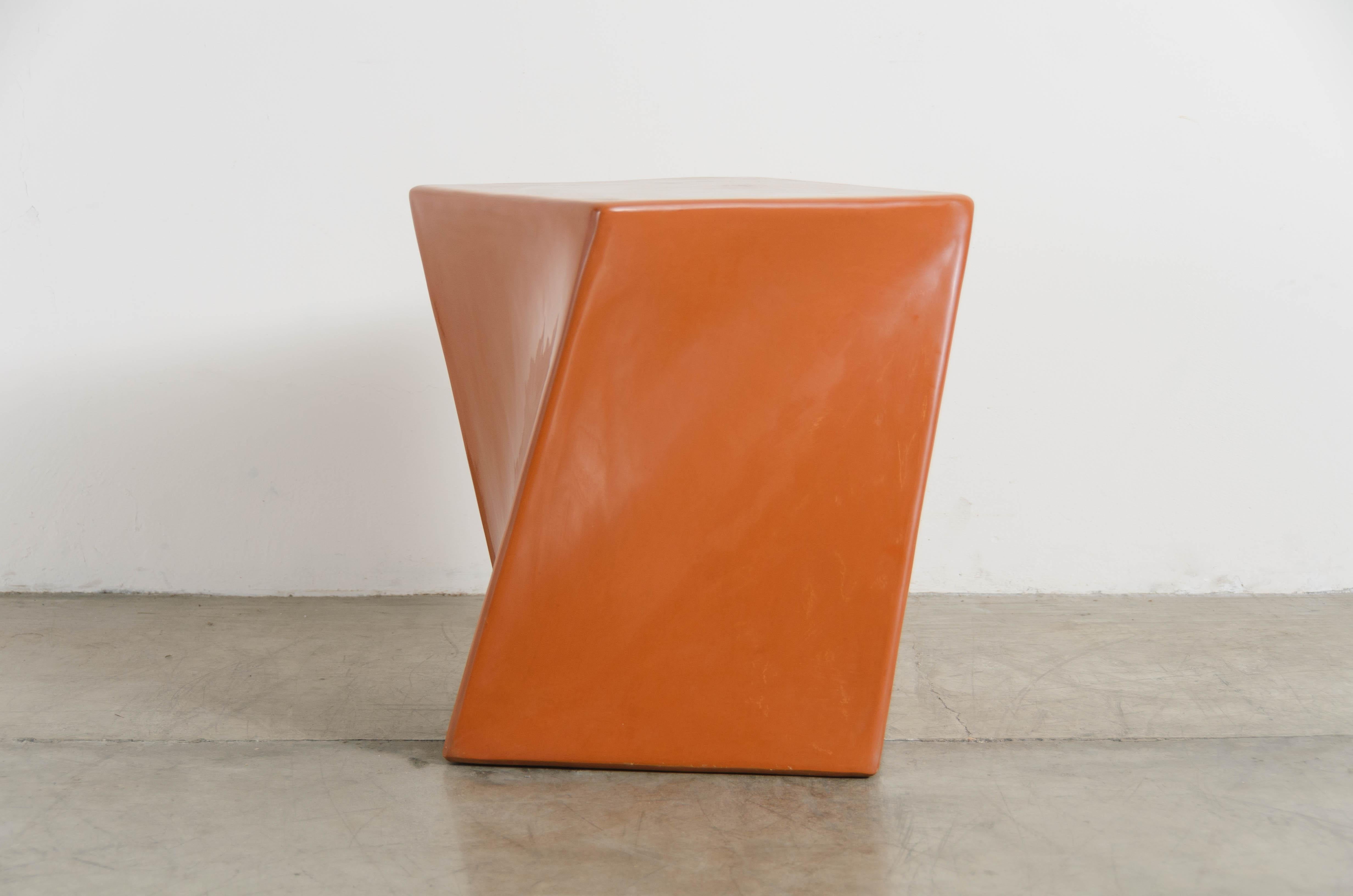 Modern Contemporary Niu Drumstool in Mila Lacquer by Robert Kuo, Limited Edition For Sale