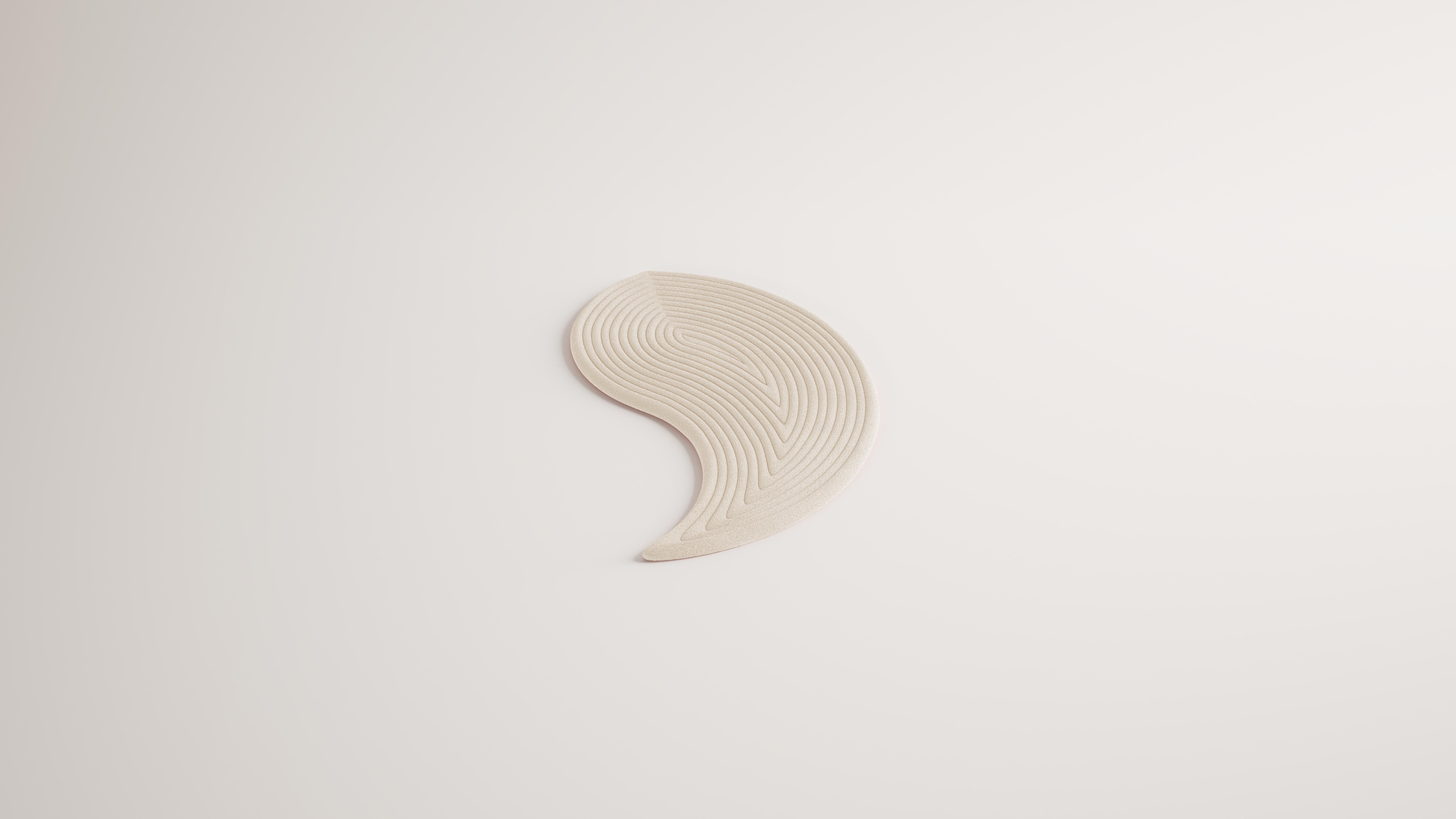 Contemporary Niwa A Teppich Weiß Elfenbein (Moderne) im Angebot