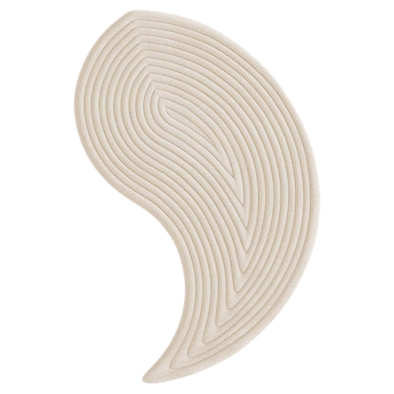 Contemporary Niwa A Teppich Weiß Elfenbein im Angebot