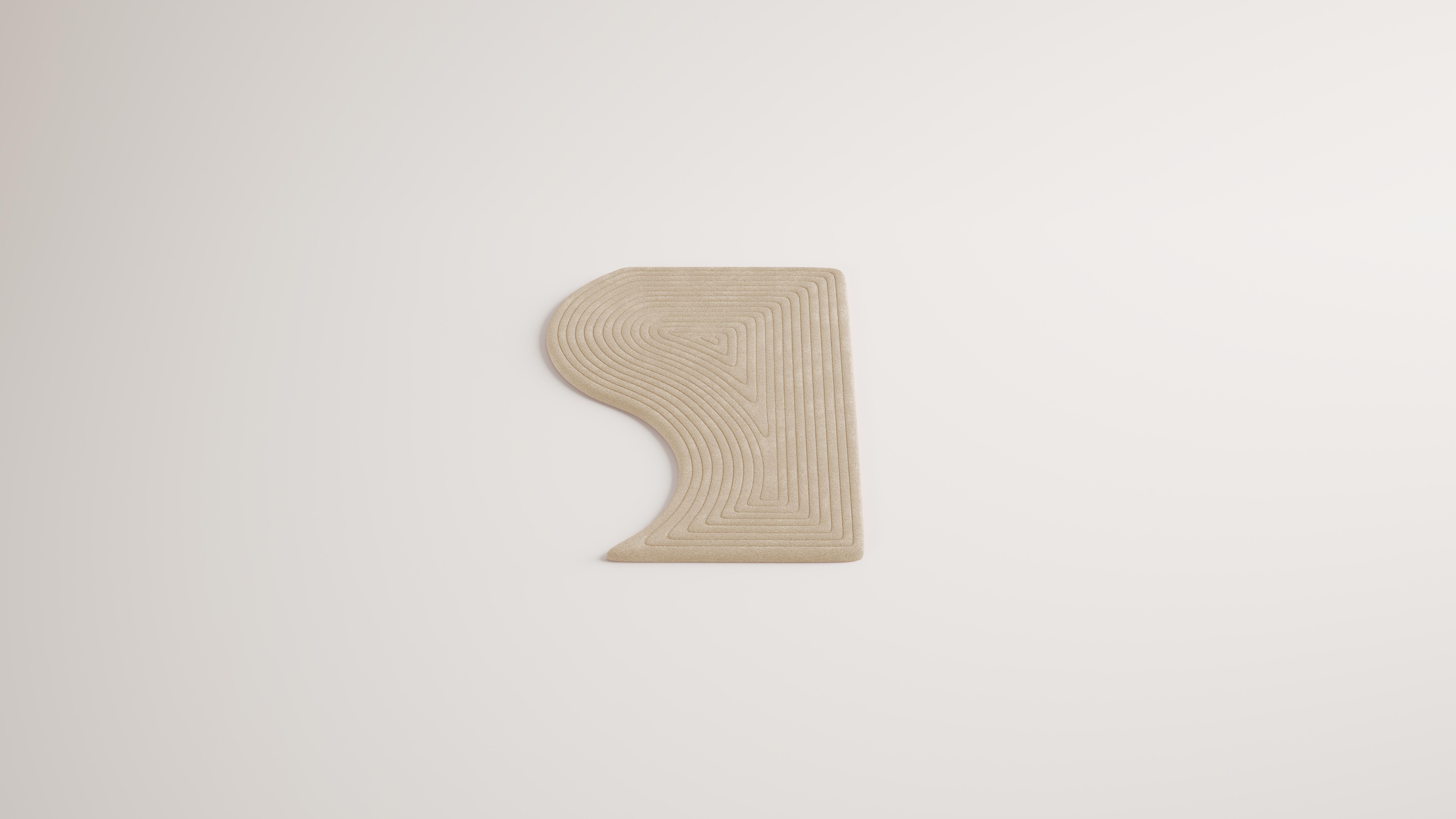 Moderno Contemporaneo Niwa B Beige Linen in vendita