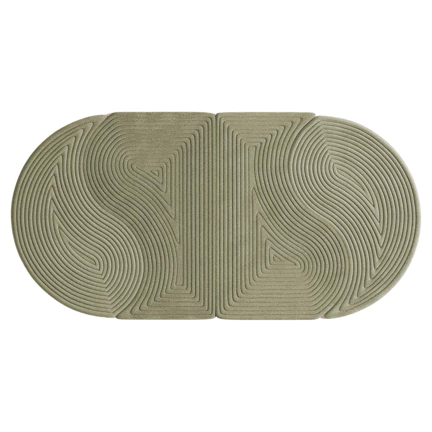 Contemporary Niwa Oval Rug Green Sage For Sale at 1stDibs | sage green ...
