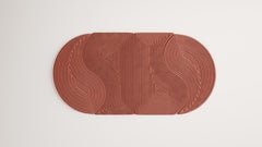 Contemporary Niwa Oval Rug Red Coral