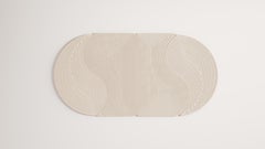 Contemporary Niwa Oval Rug White Ivory