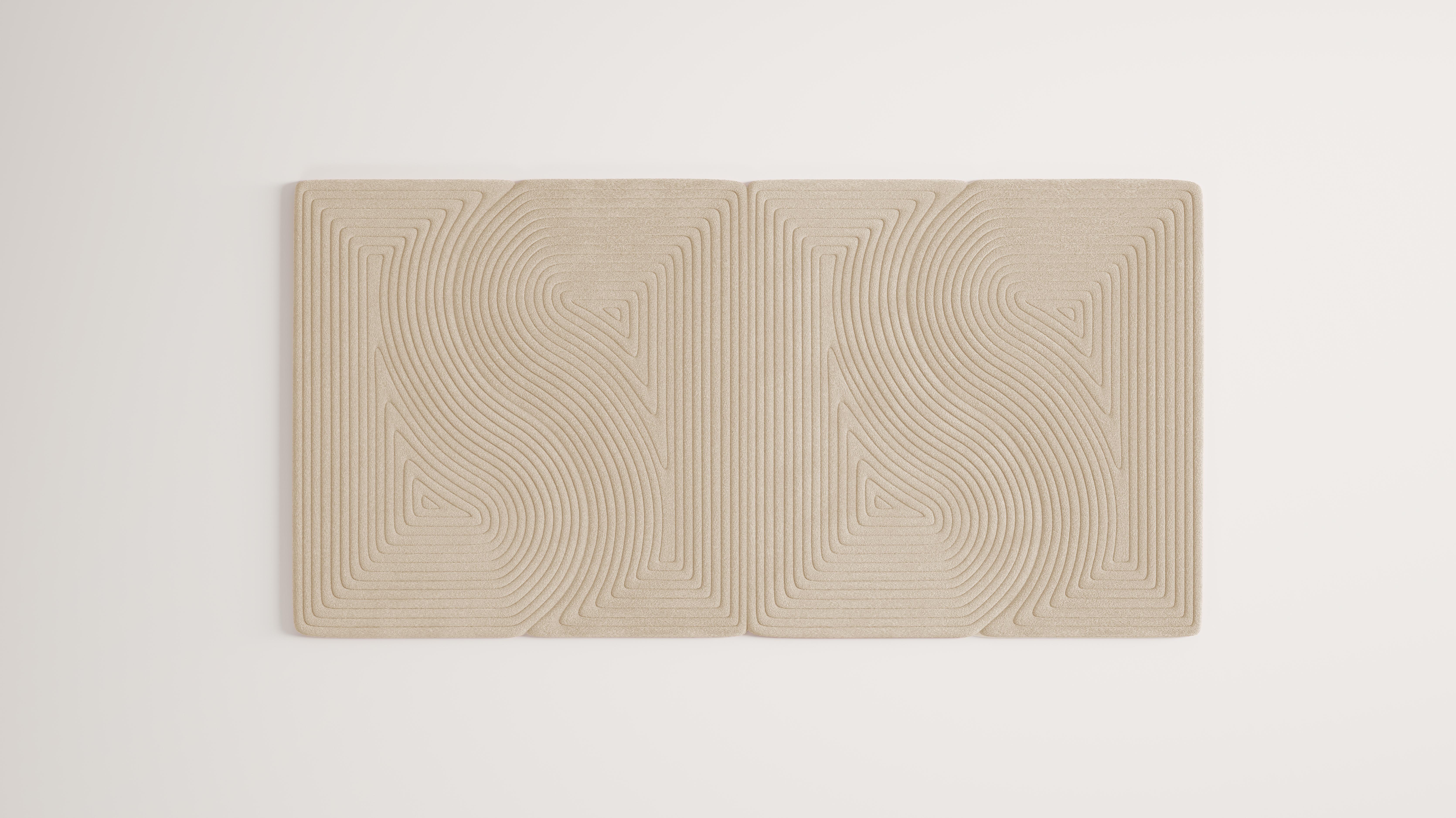 Niwa ist eine Kollektion von minimalistischen und organischen Modulteppichen. Jedes Modul kann auf endlose Weise mit anderen kombiniert werden, um anpassbare Konfigurationen zu erstellen. 

Diese Collection ist eine Darstellung des Sandelements in