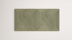 Contemporary Niwa Rectangular Rug Green Sage