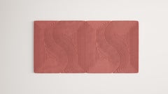 Contemporary Niwa Rectangular Rug Peach Pink