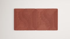 Contemporary Niwa Rectangular Rug Red Coral