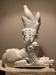 Escultura de jardín, contemporánea. Esfinge Nórdica, La Esfinge de Ruibarbo