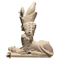 Garten-Skulptur, Contemporary. Nordic Sphinx, Der Rhubarb Sphinx