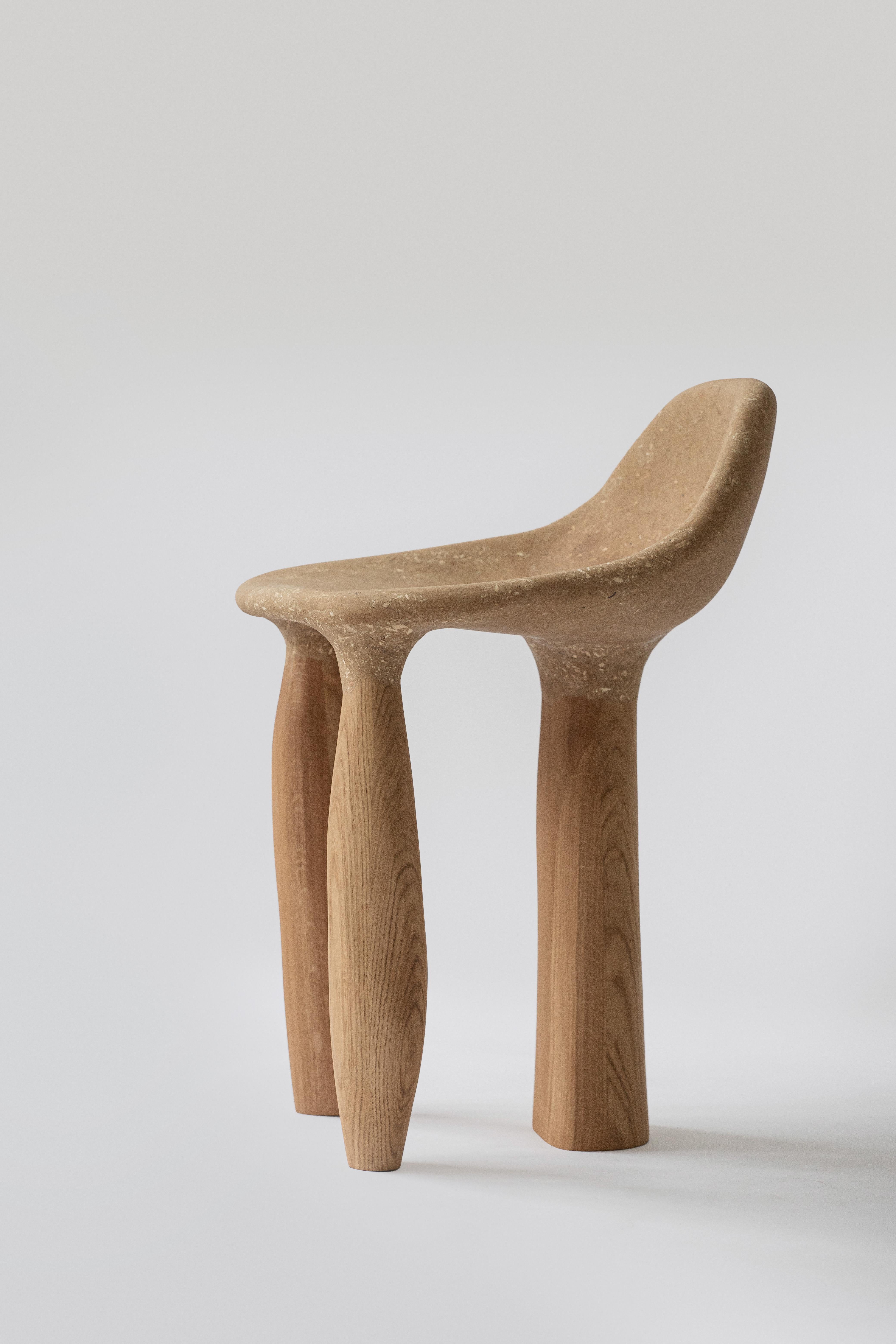 Wood Contemporary Not Wasted Dining chair by Cedric Breisacher For Sale
