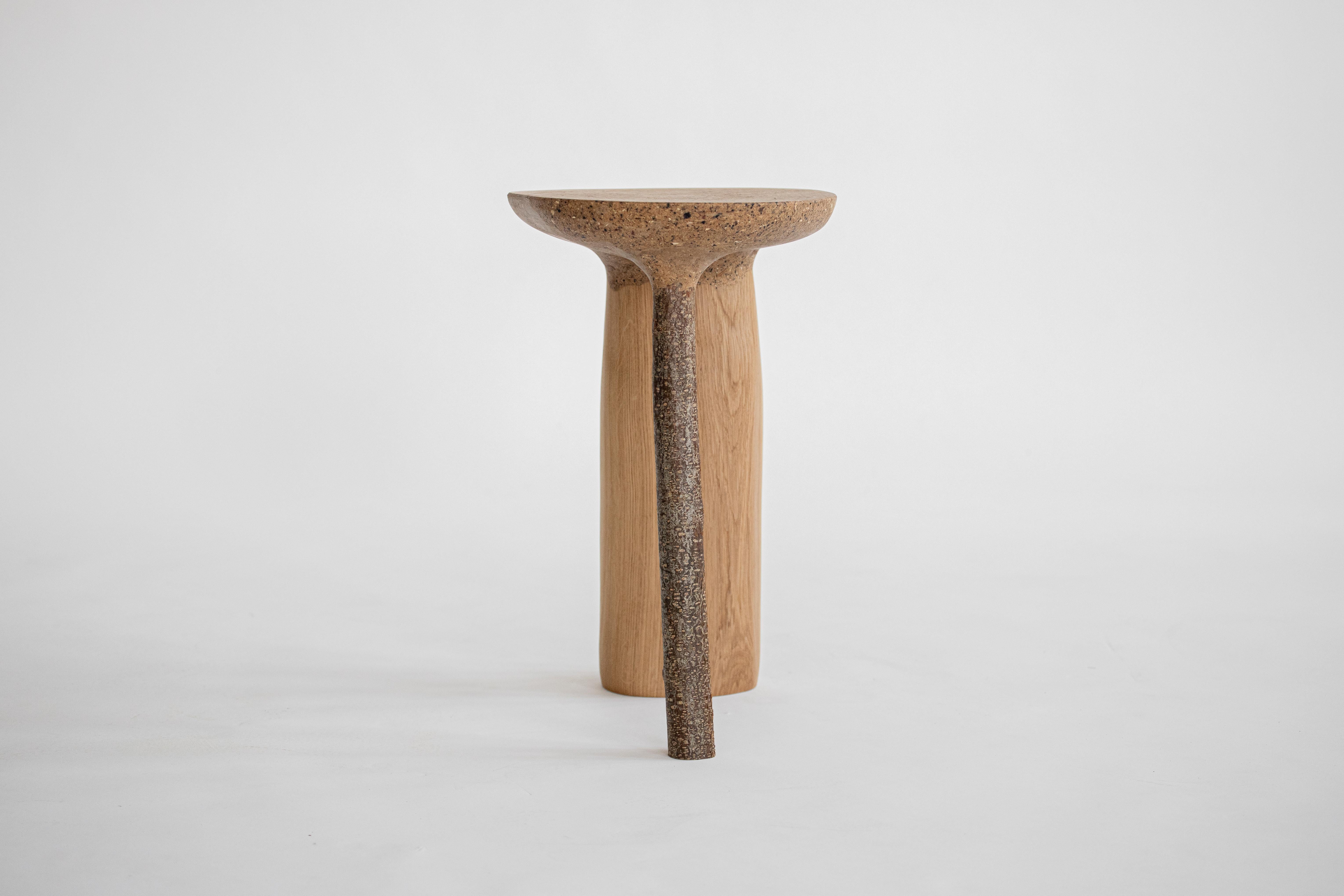 In his latest collection, Cedric Breisacher reinvests the use of materials with what a workshop already has: waste materials. He uses this waste to create a material he calls Agglomera, a mixture of wood shavings and starch glue, which he shapes