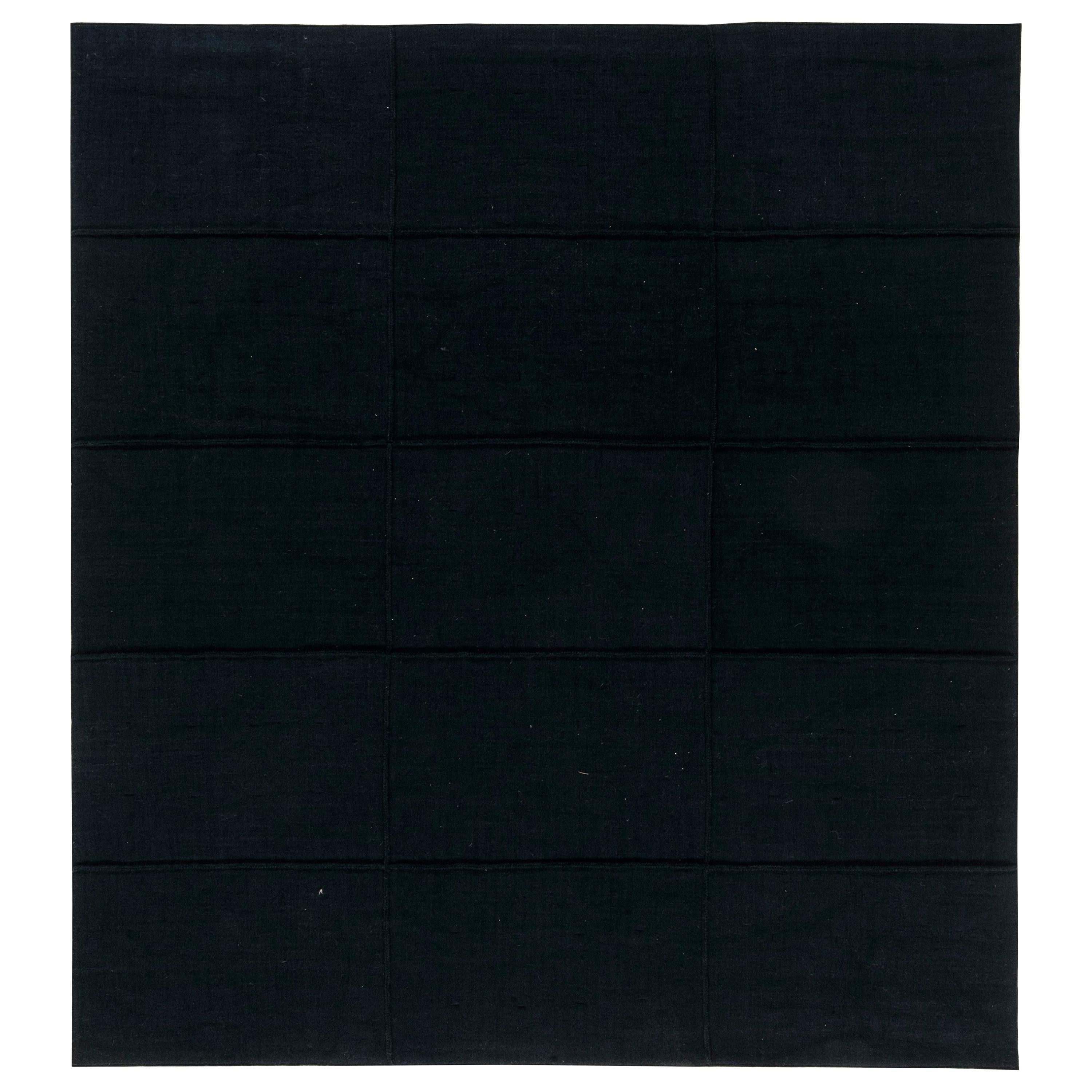 Contemporary Nuno Felt Black Rug by Doris Leslie Blau