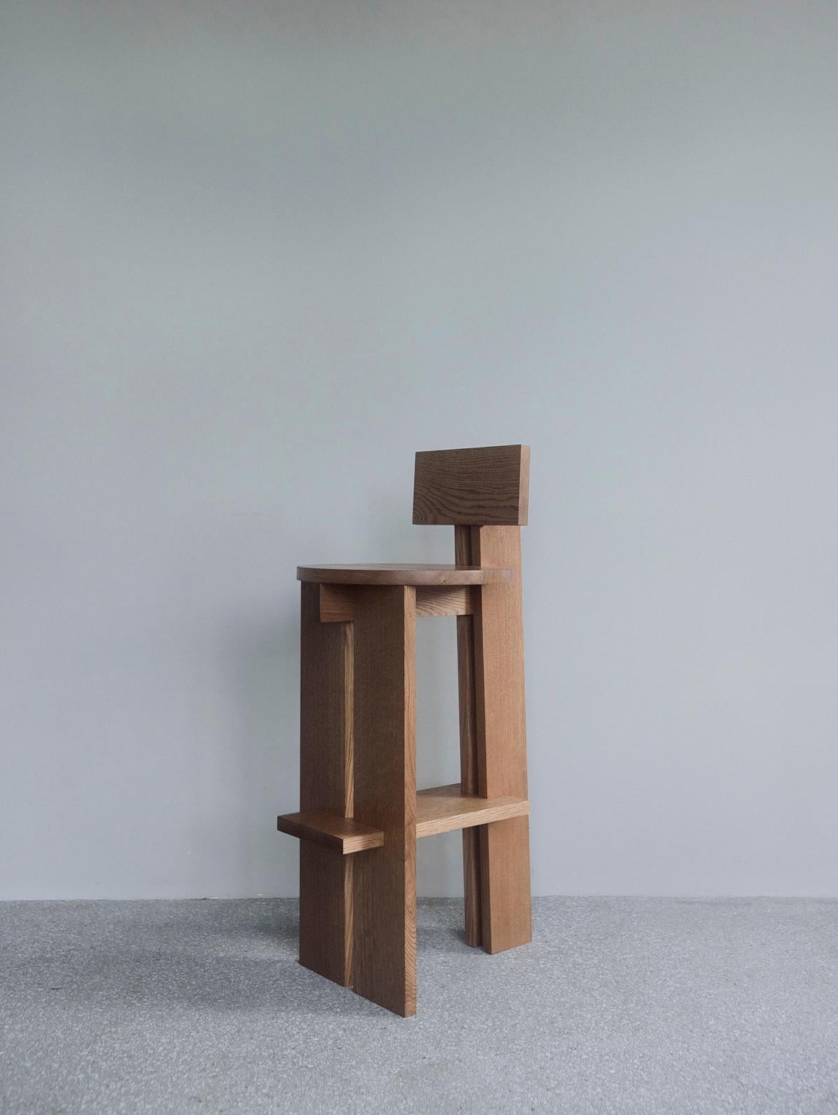 Contemporary Oak Bar Stool 'TR', Fora Projects  For Sale 5