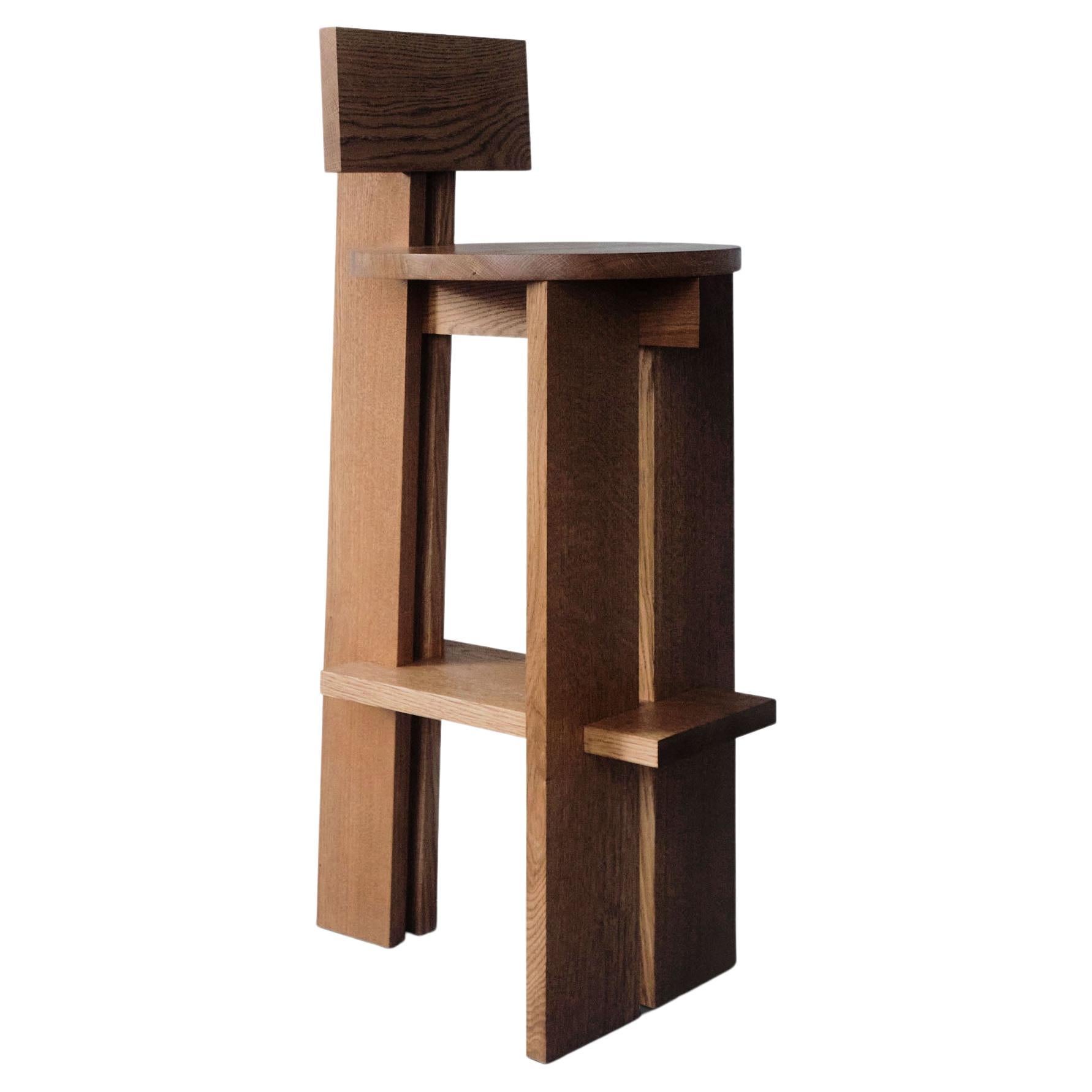 Contemporary Oak Bar Stool 'TR', Fora Projects  For Sale