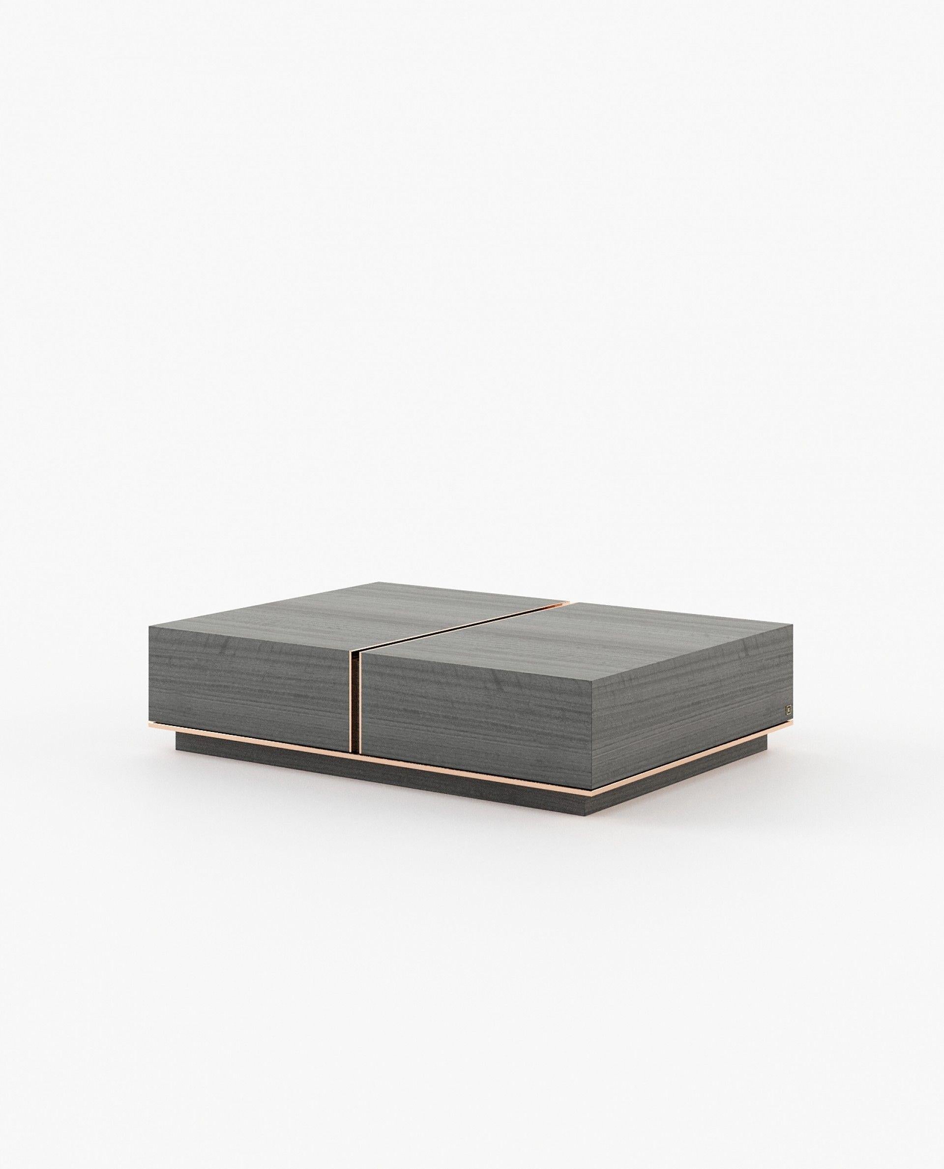 Contemporary Oak Coffee Table With Storage Space For Sale at 1stDibs