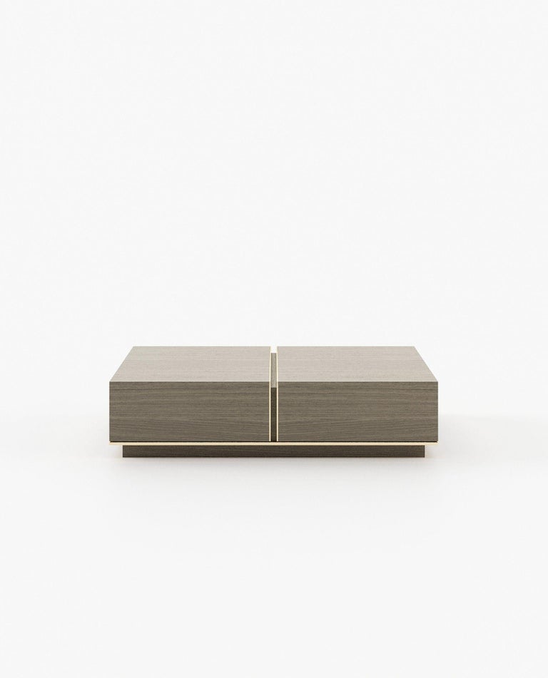 Contemporary Oak Coffee Table With Storage Space For Sale at 1stDibs